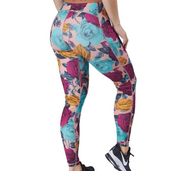 NEW Nike Dri Fit Mid Rise Floral Leggings XL - Picture 5 of 5